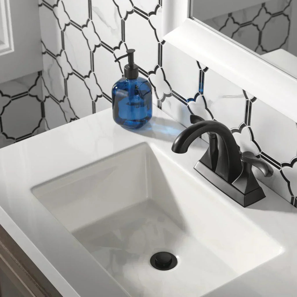 Delta kahlo two handle centerset bathroom faucet