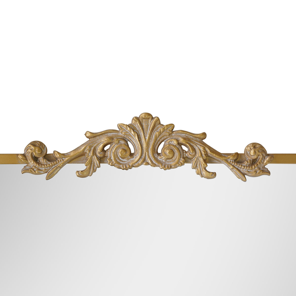 Antique Gold 26” Scroll Wall Mirror