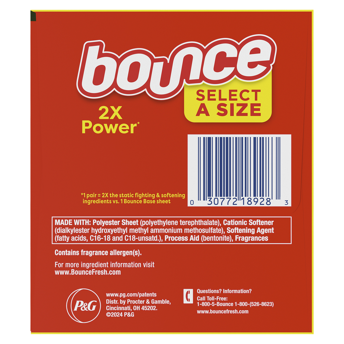 Bounce Fabric Softener Dryer Sheets, Select-a-Size, Outdoor Fresh Scent, 400 ct - image 3