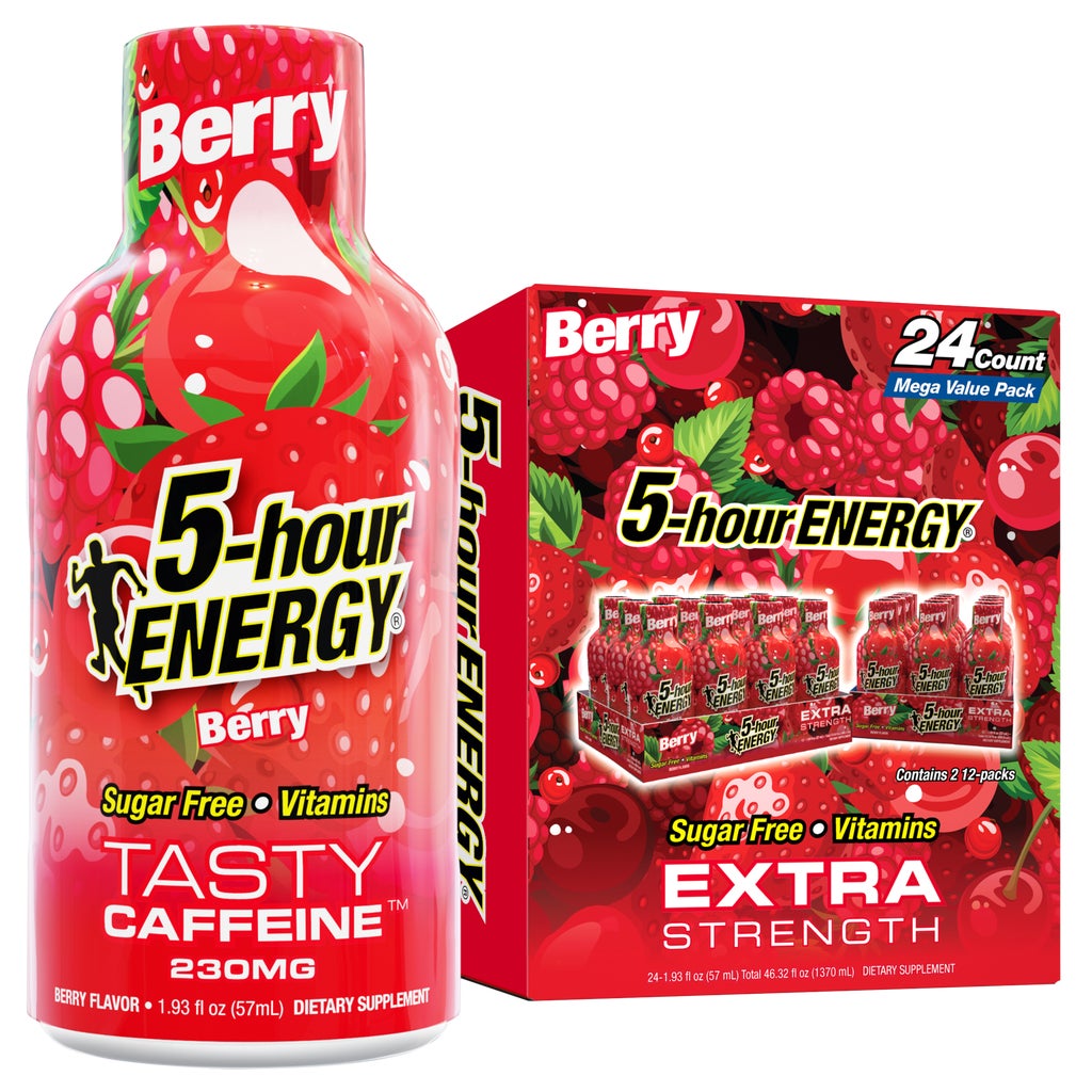 5-hour ENERGY Shot, Extra Strength, Berry, 1.93 fl oz, 24 ct