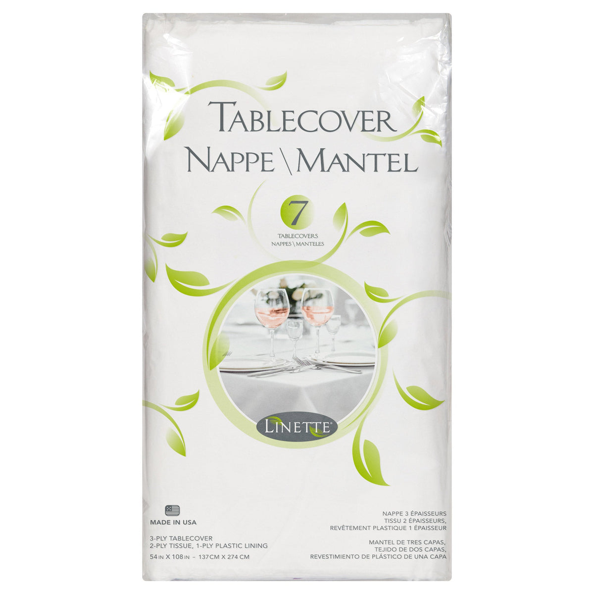 Linette Table Cover, 54" x 108", 7-count