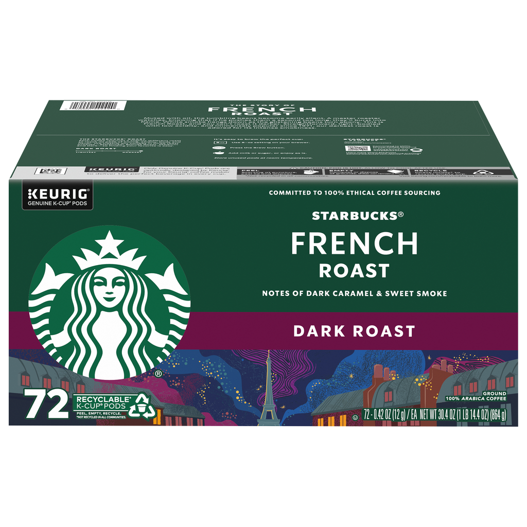 Starbucks French Roast Coffee, Dark Roast, Keurig K-Cup Pods, 72 ct