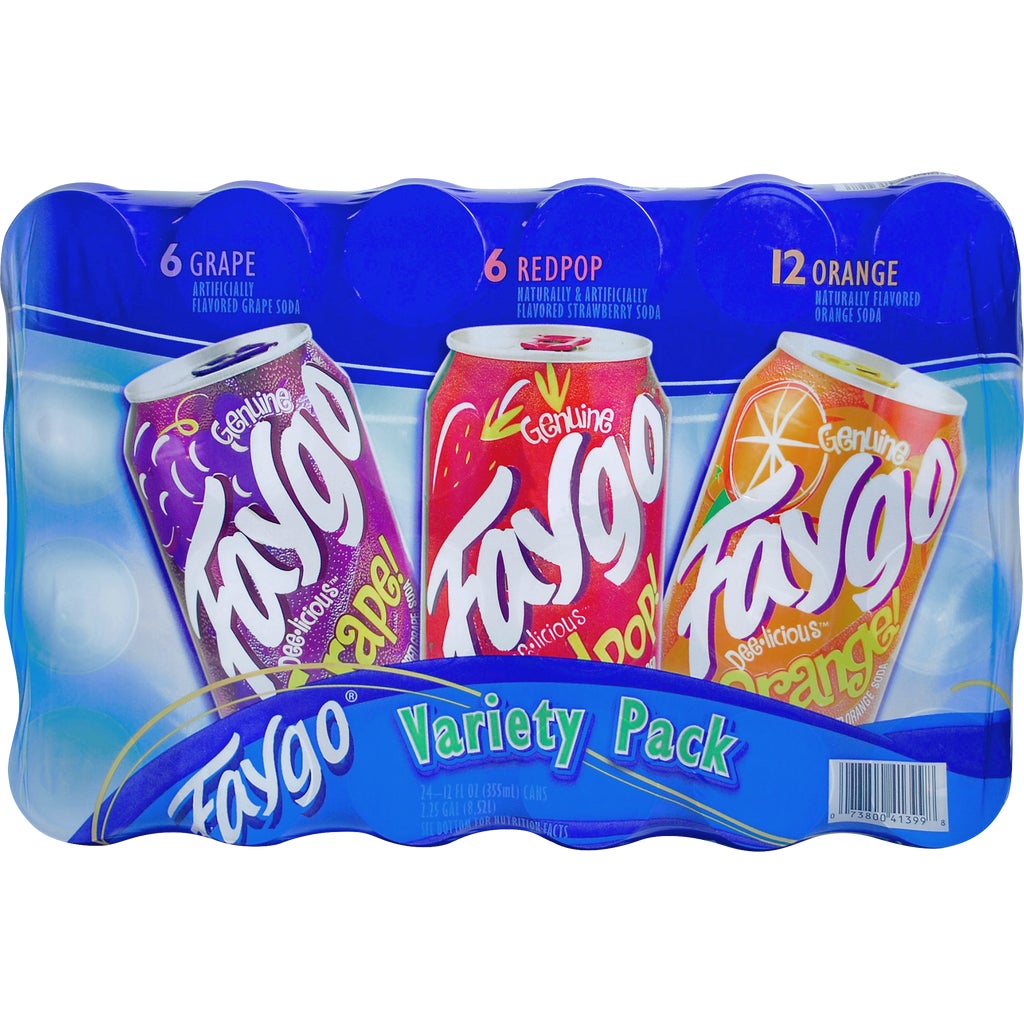 Faygo Soda, Variety Pack, 12 fl oz, 24 ct