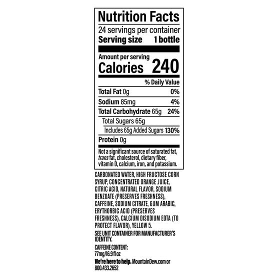 Mountain Dew, 16.9 fl oz, 24 ct