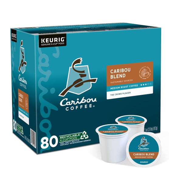 Caribou Coffee Caribou Blend, Medium Roast, Keurig K-Cup Pods, 80 ct