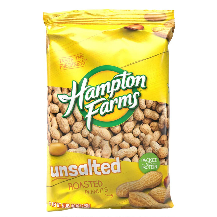 Hampton Farms In-Shell Roasted Peanuts, Unsalted, 5 lbs