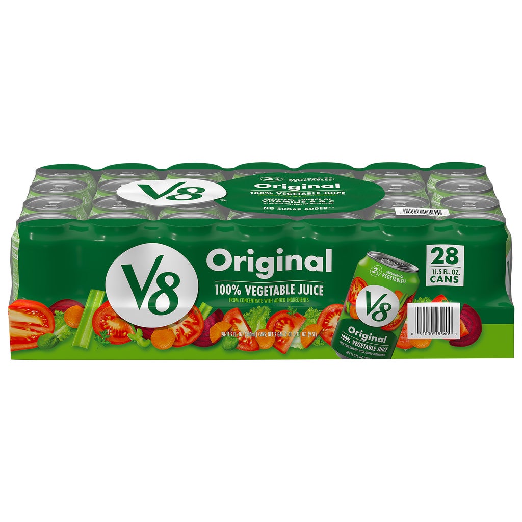 V8 100% Vegetable Juice, Original, 11.5 fl oz, 28 ct