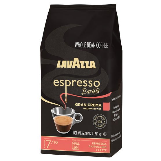 Lavazza Espresso Gran Crema Whole Bean Coffee, Medium Roast, 2.2 lbs