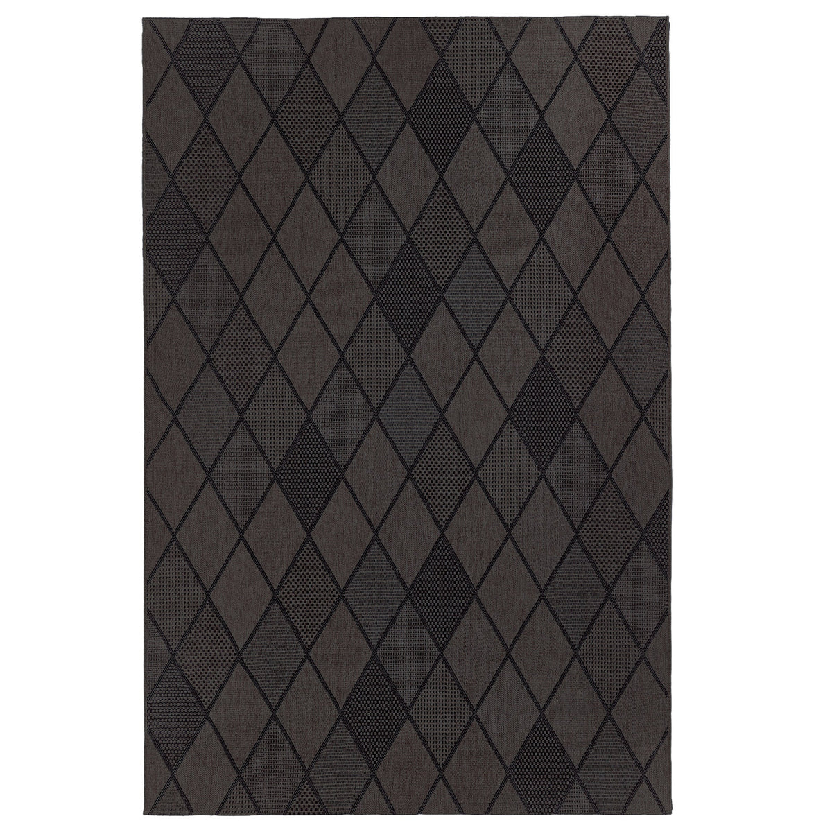 Laguna Indoor/Outdoor Area Rug, Morris Charcoal Pewter, 8'8” x 13'