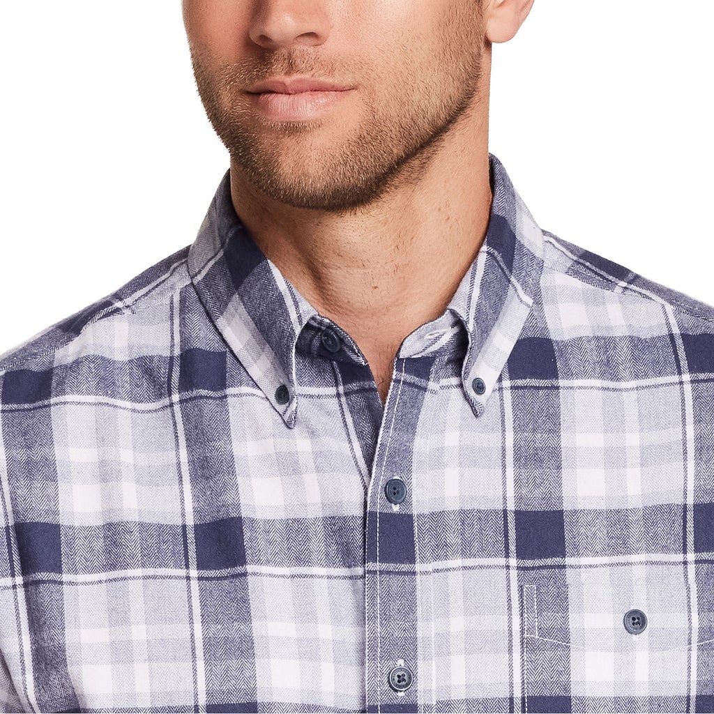 [color:blue] Weatherproof Vintage Men's Flannel Shirt - Blue - image 6