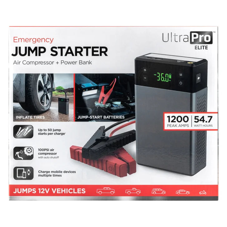 UltraPro Elite 1200A Portable Jump Starter and Air Pump, Emergency LED - image 8