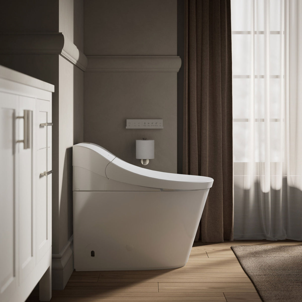Kohler Jaro One-Piece Elongated Smart Toilet, Dual-flush