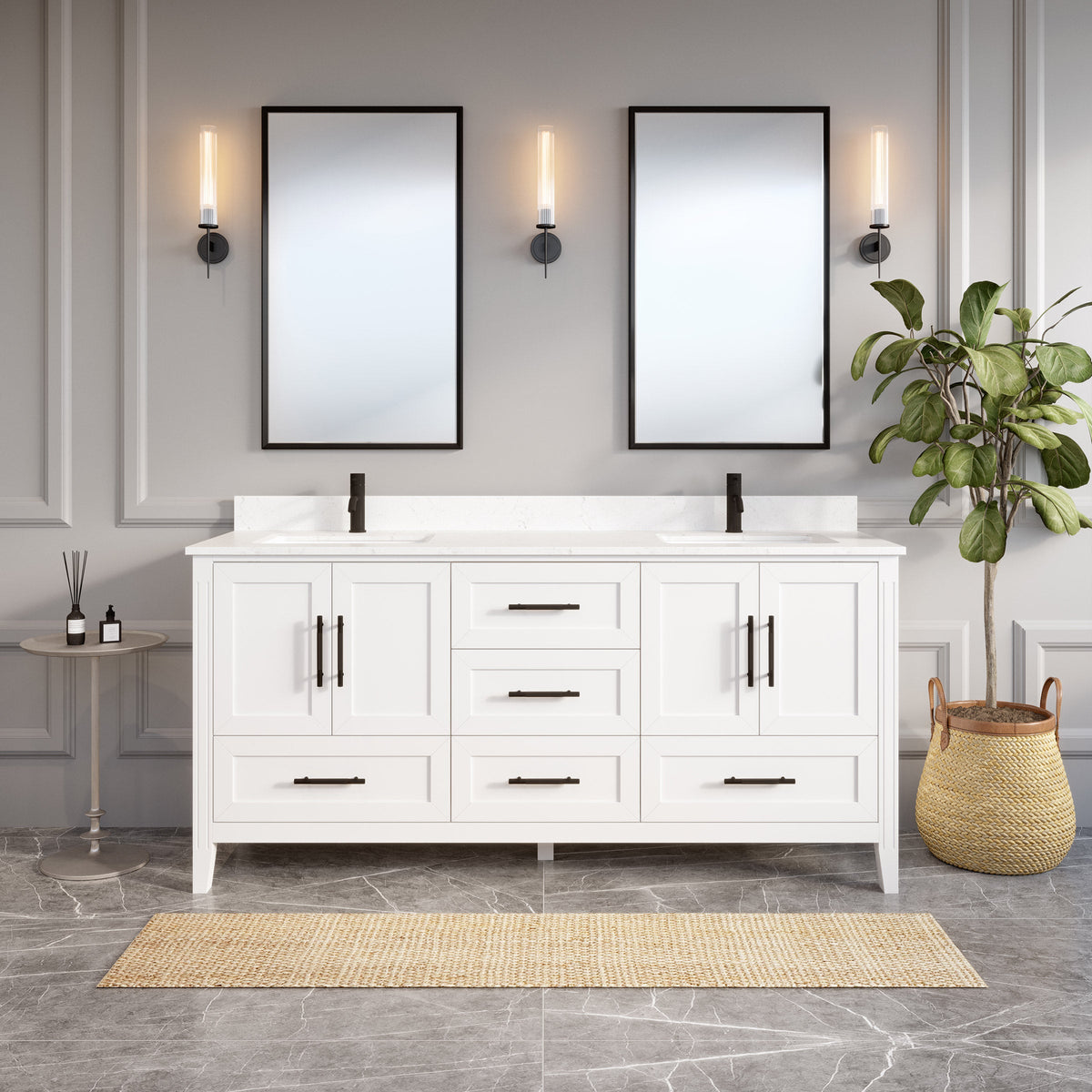 Hudson White Bath Vanity by Studio Bathe