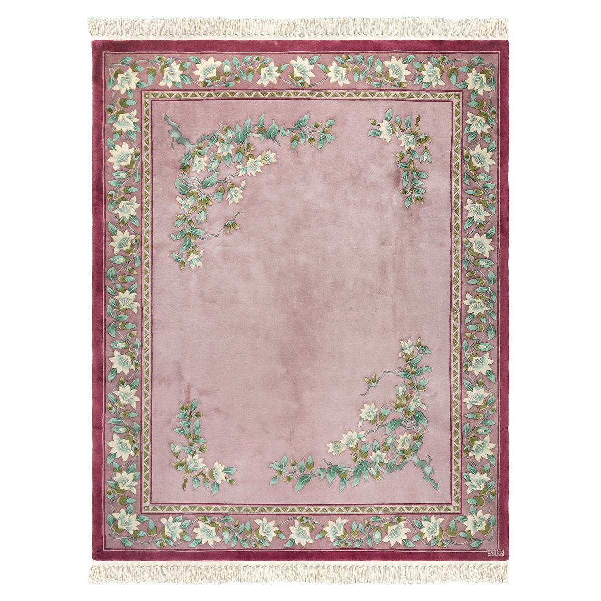 Pagoda Hand Knotted Rug Collection, Rouen Burgundy