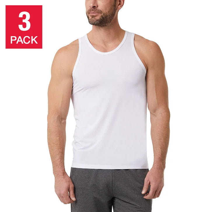 32 Degrees Men's Comfort Mesh Tank, 3-pack
