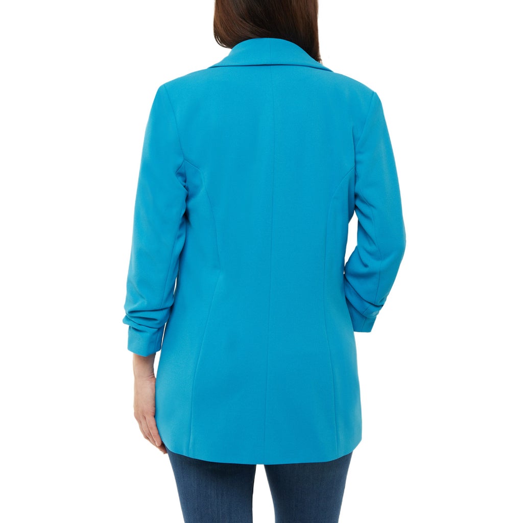 [color:blue] Dakota Blue Women's Crepe Blazer - Blue - image 3