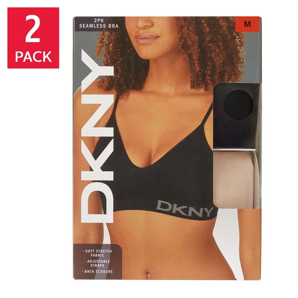 DKNY Women's Seamless Bra, 2-pack - image 2