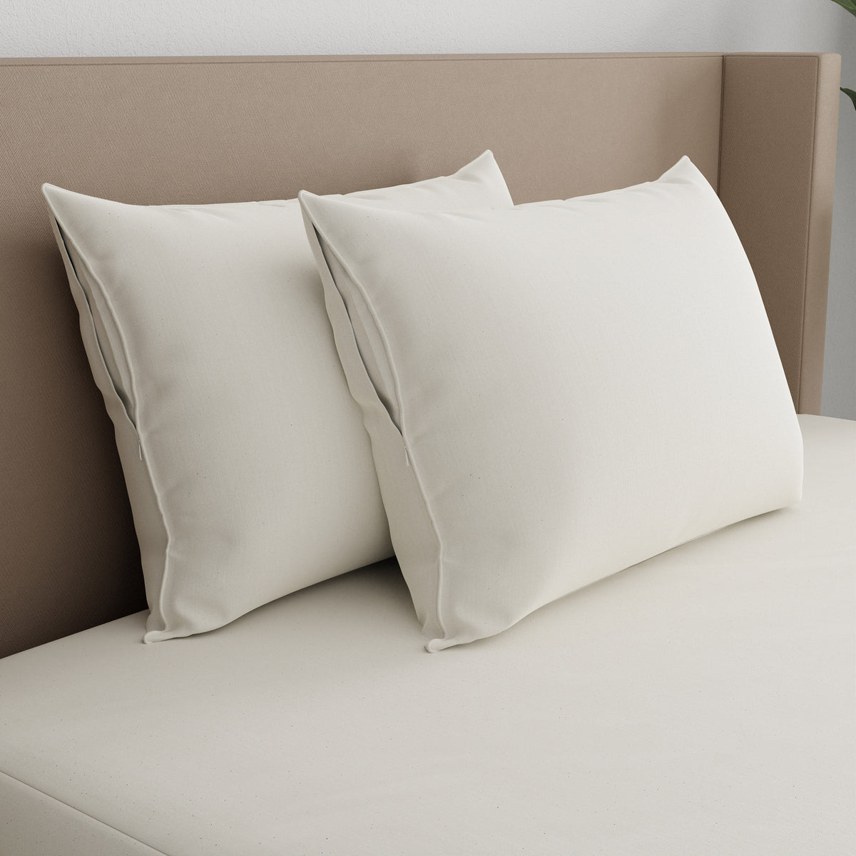 AllerEase Organic Zippered Allergy Pillow Protector, 2-pack