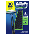 Gillette Custom Plus3 Disposable Razors Sensitive, 30-count - product image
