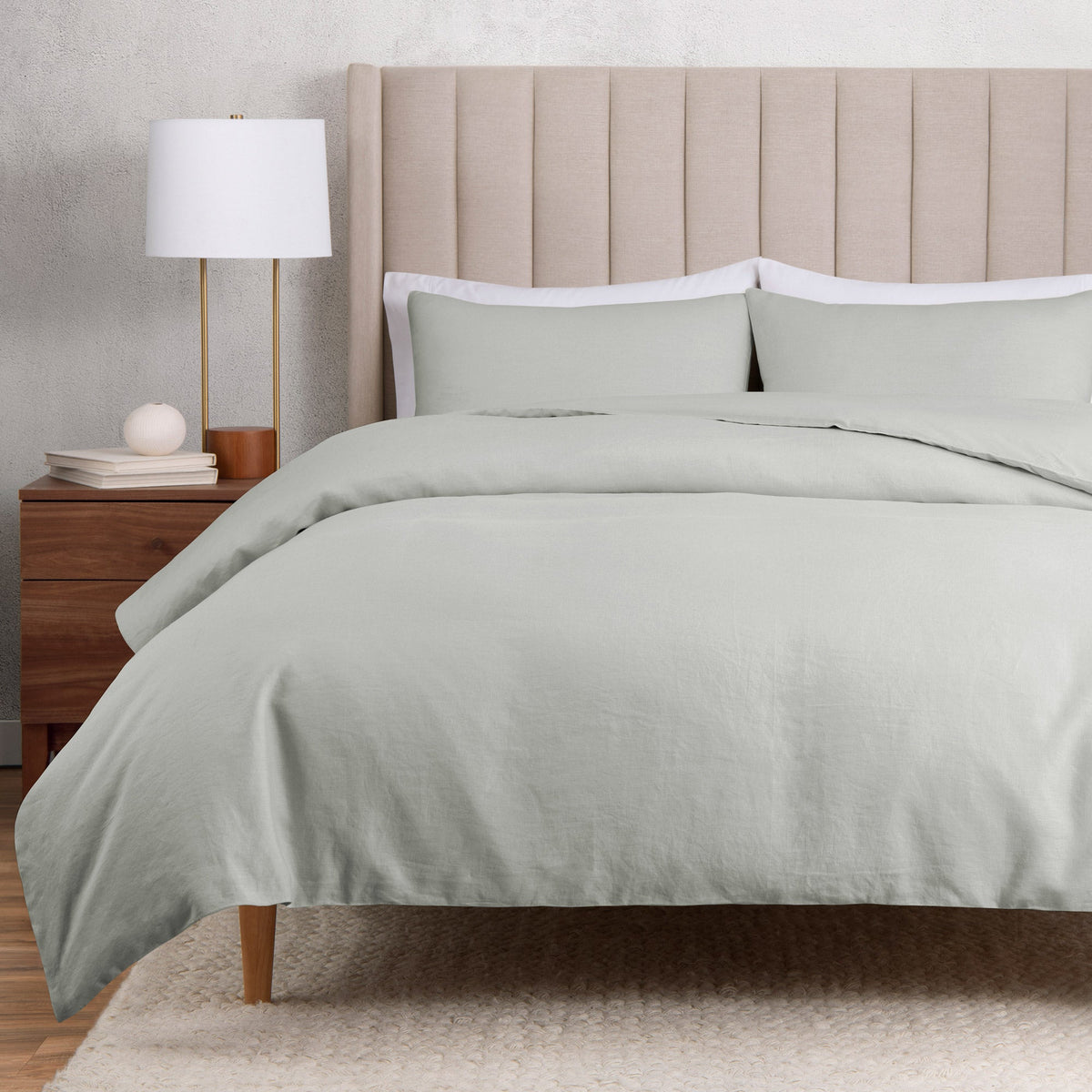 WelHome Cotton Linen Relaxed Duvet Cover, 3-piece Set