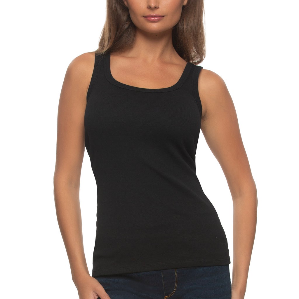 [color:multi] Felina Women's Ribbed Tank, 3-pack - Multi - image 2