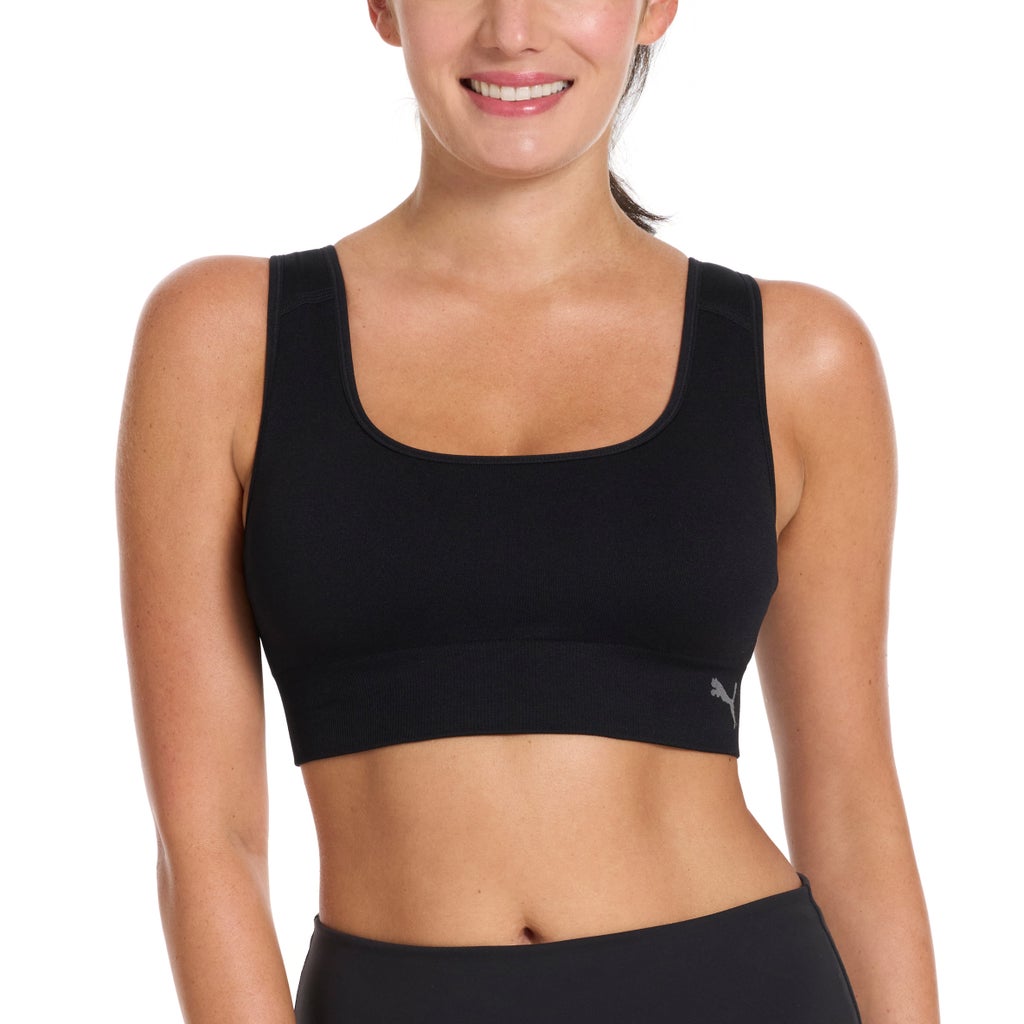 [color:black] PUMA Women's Seamless Sports Bra, 2-pack - Black - image 10