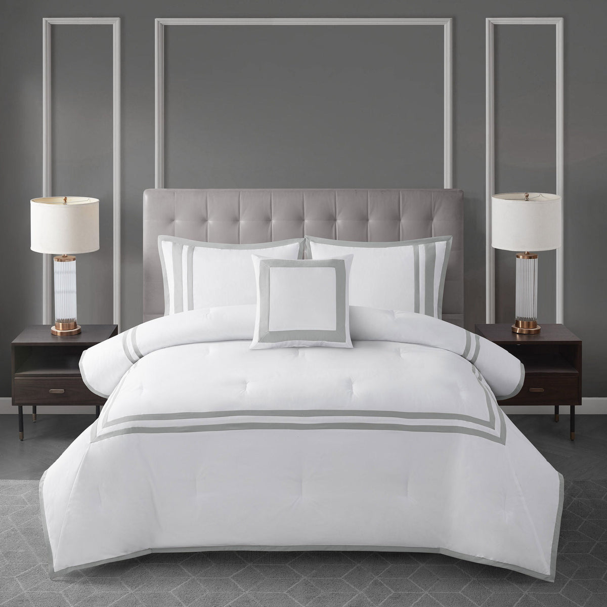 West Park Hotel Border 4-piece Comforter Set