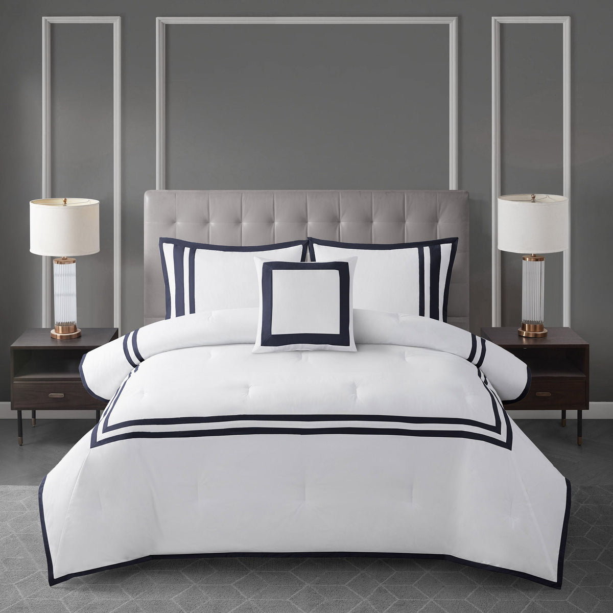 West Park Hotel Border 4-piece Comforter Set
