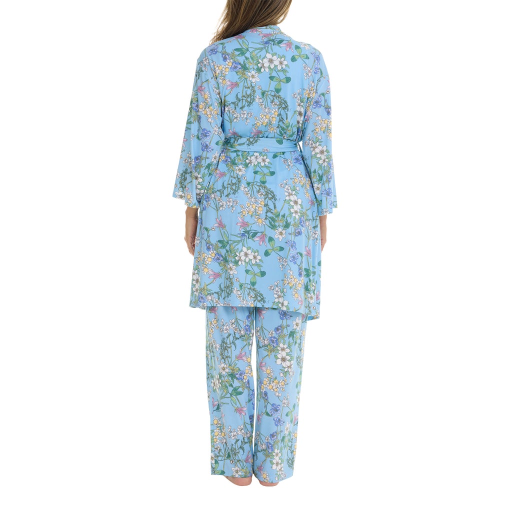 [color:blue] Flora Nikrooz Women's 3-piece PJ Set - Blue - image 4