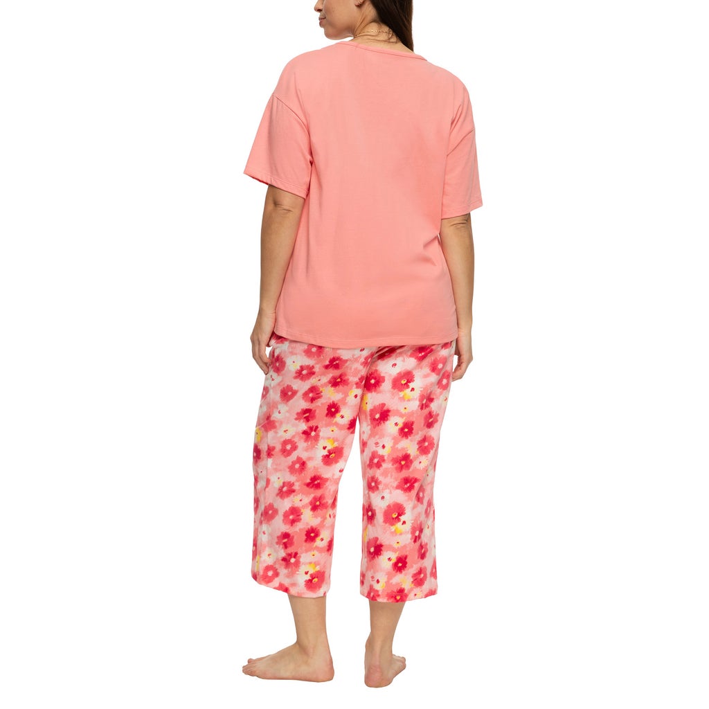 [color:pink] Felina Women's Cotton 4-piece PJ Set - Pink - image 18