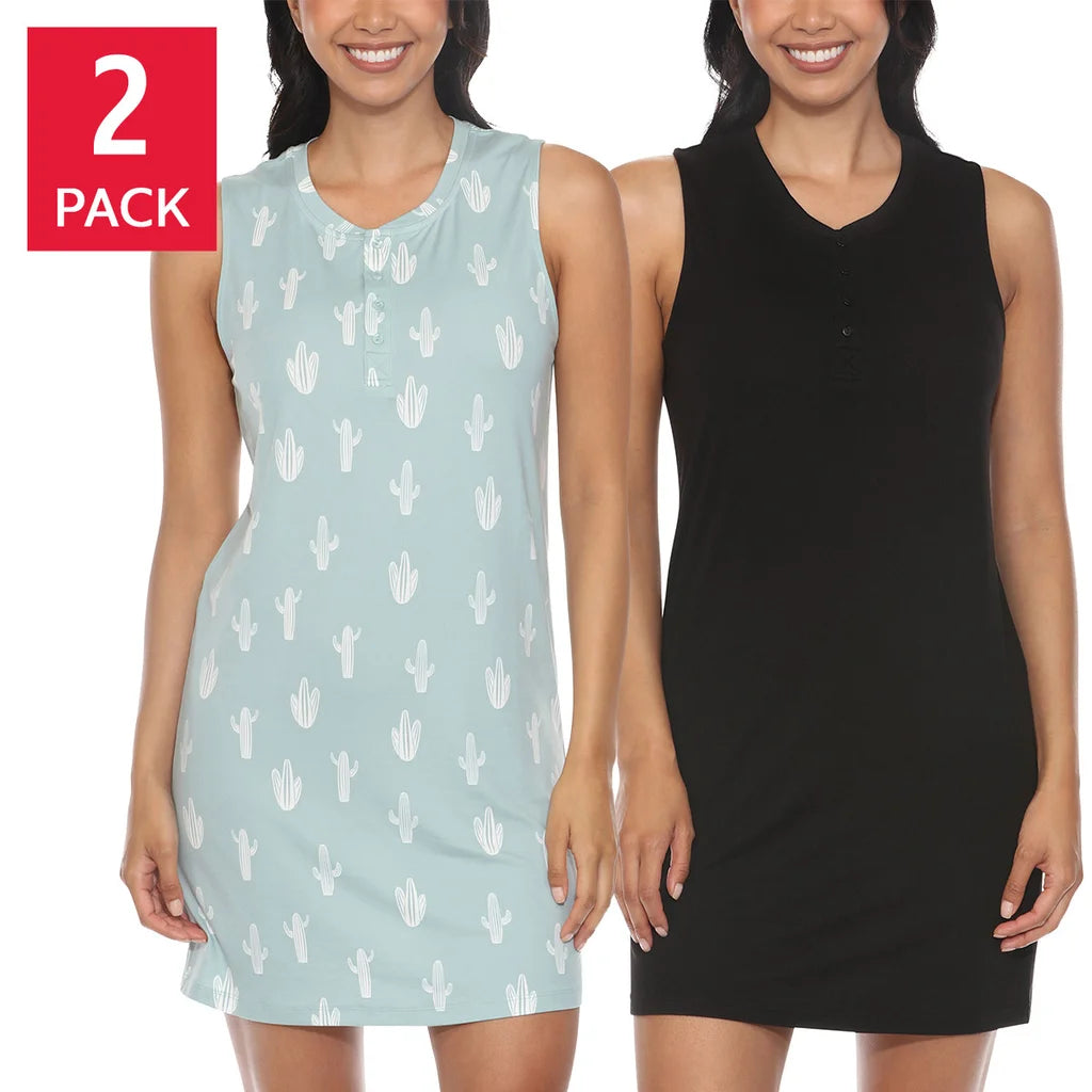 Honeydew Women's Sleep Tank Dress, 2-pack - image 3