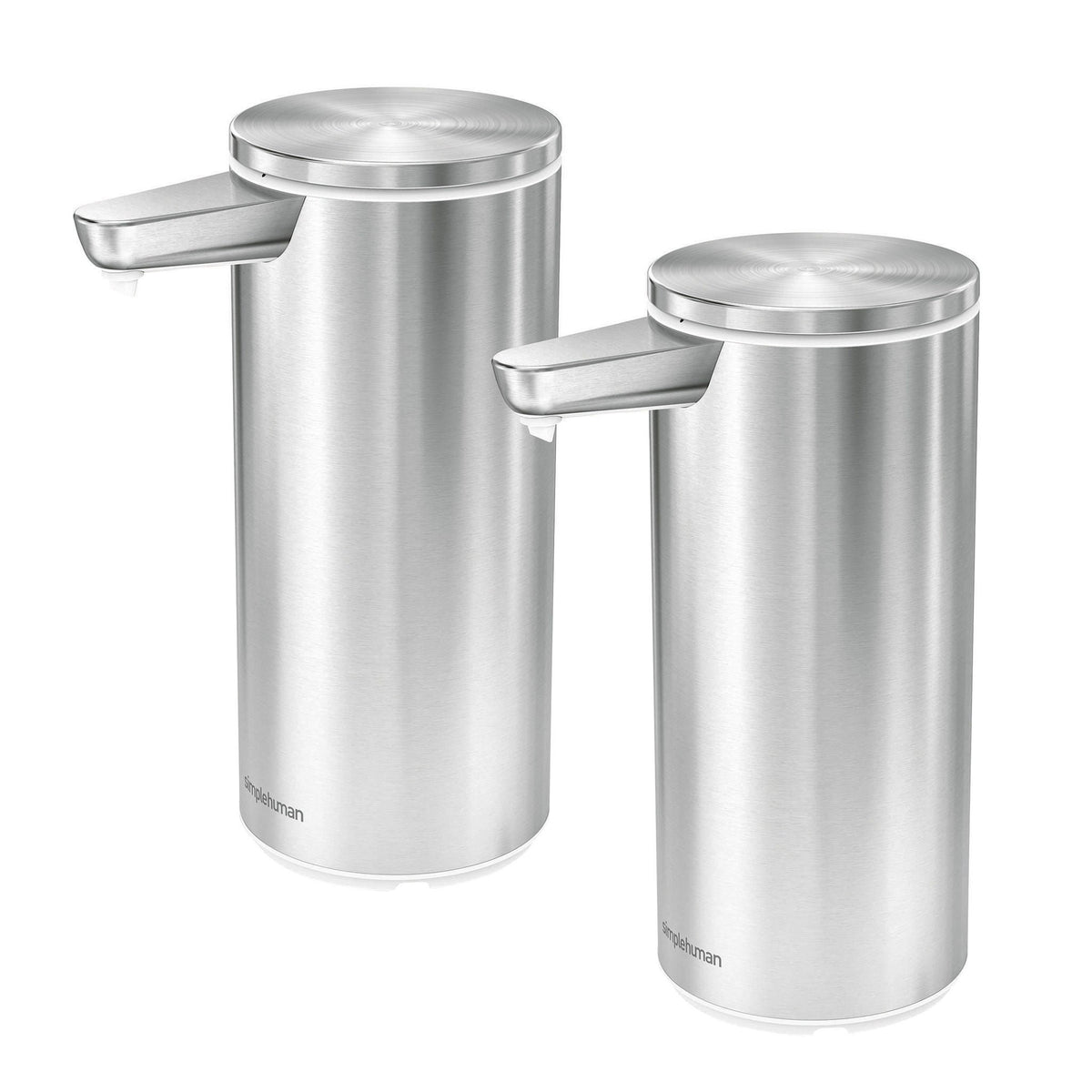 simplehuman 9oz Rechargeable Sensor Soap Dispenser, 2-pack