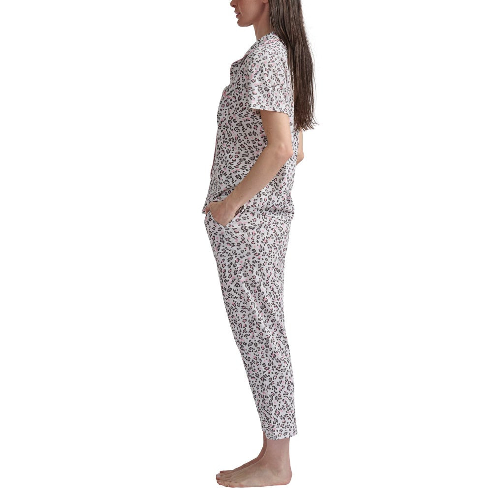[color:white] Karen Neuburger Women's Notch Collar 2-piece PJ Set - White - image 4