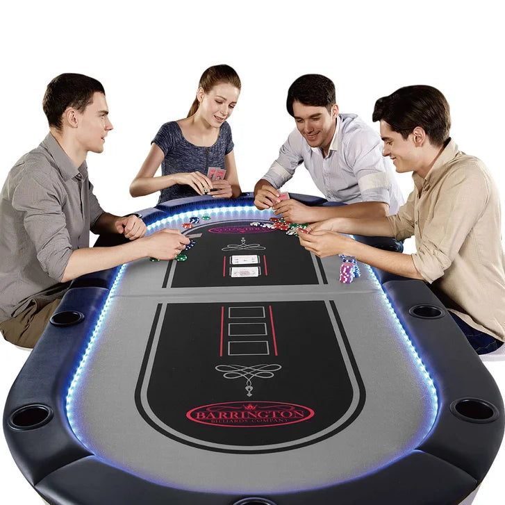 Barrington 10-player Poker Table with LED Lights - image 2