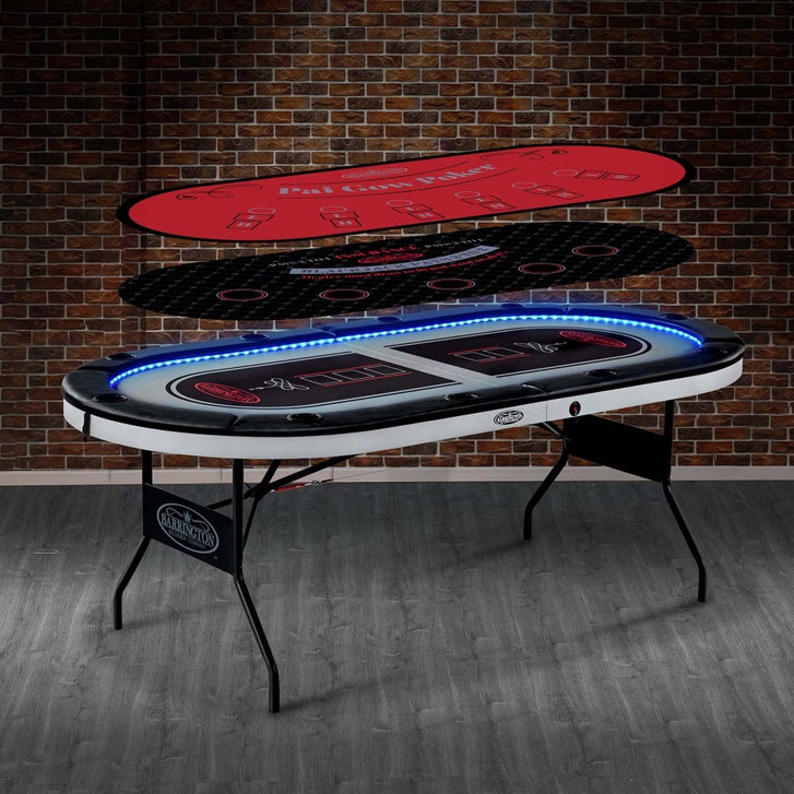 Barrington 10-player Poker Table with LED Lights - image 3