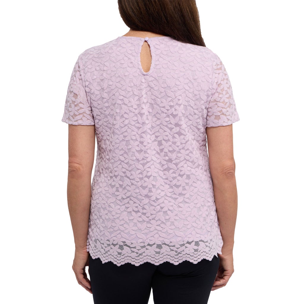 [color:purple] Teddi Rose Women's Lace Top - Purple - image 2