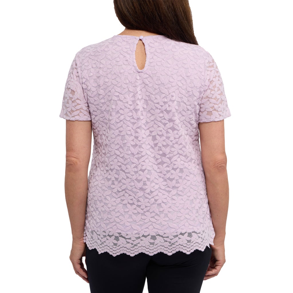 [color:purple] Teddi Rose Women's Lace Top - Purple - image 6