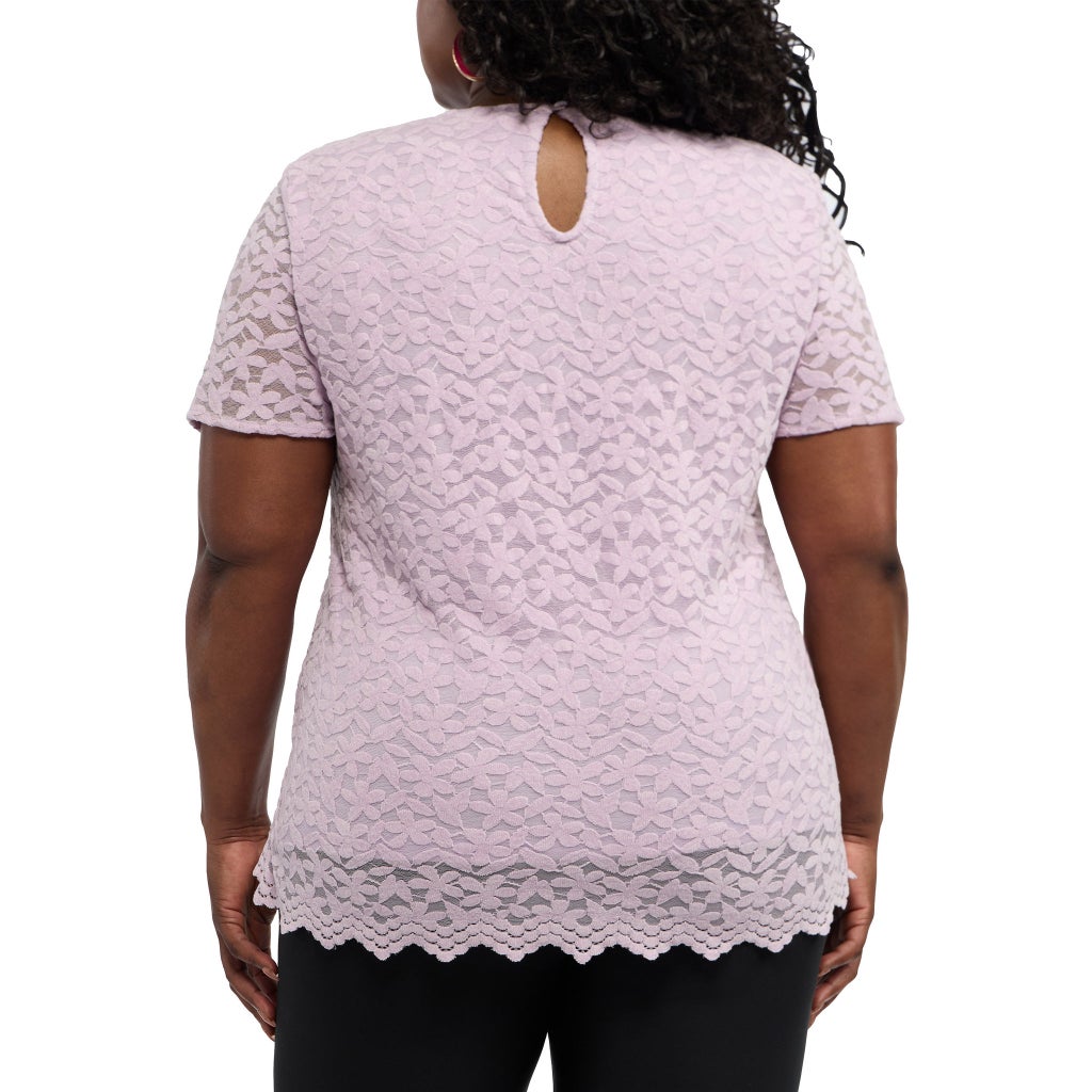 [color:purple] Teddi Rose Women's Lace Top - Purple - image 4