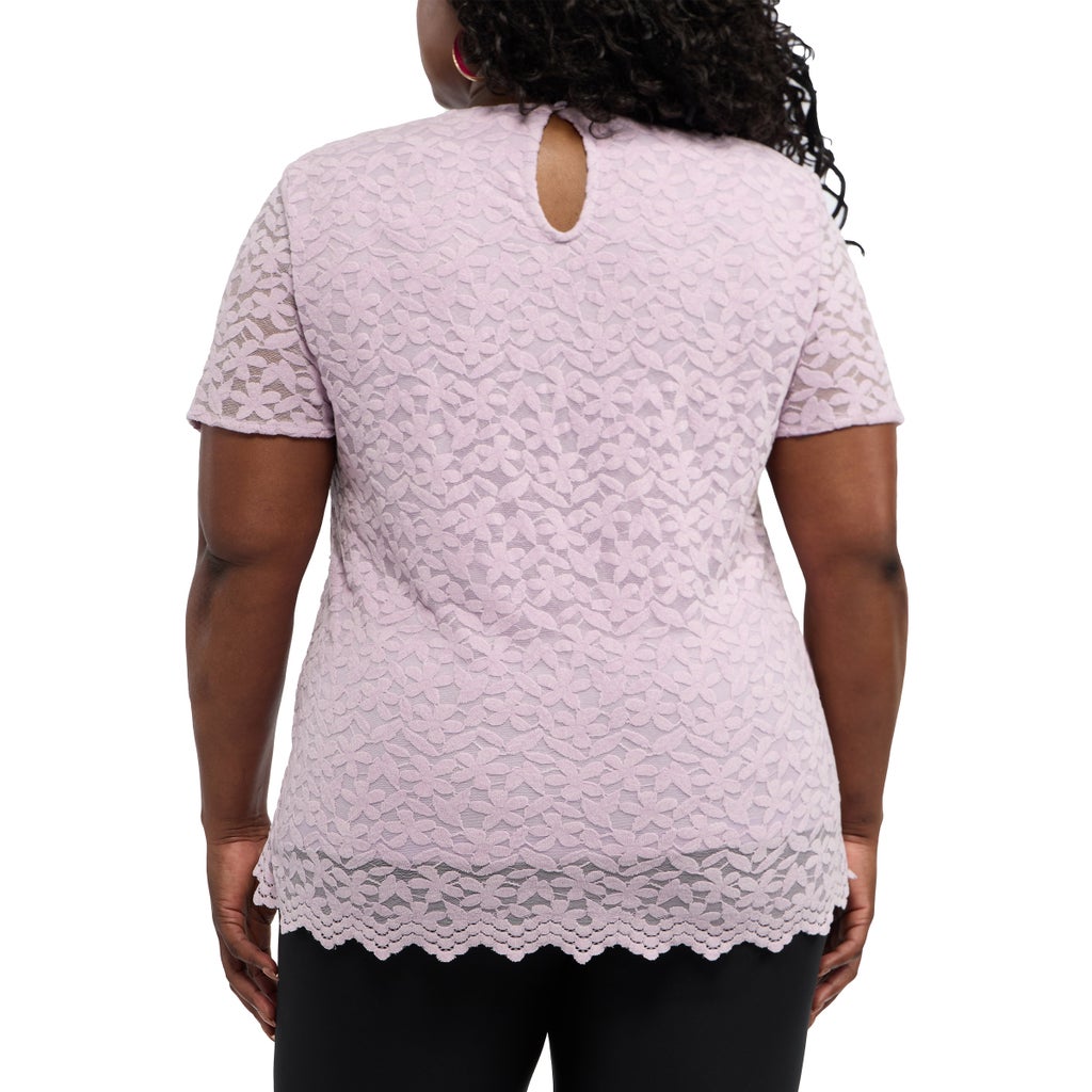 [color:purple] Teddi Rose Women's Lace Top - Purple - image 8
