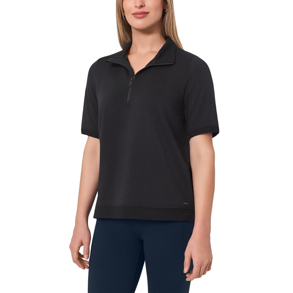 Mondetta Women's Short Sleeve Terry 1/4 Zip - image 3