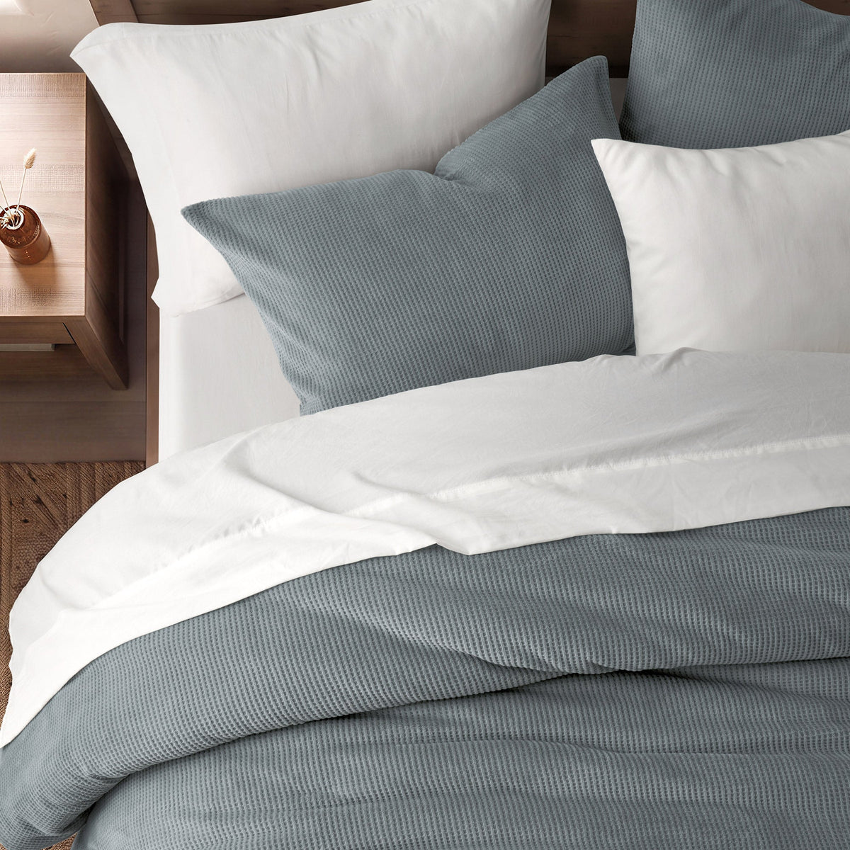 Evergrace Mini Waffle Plush Comforter 3-piece Set