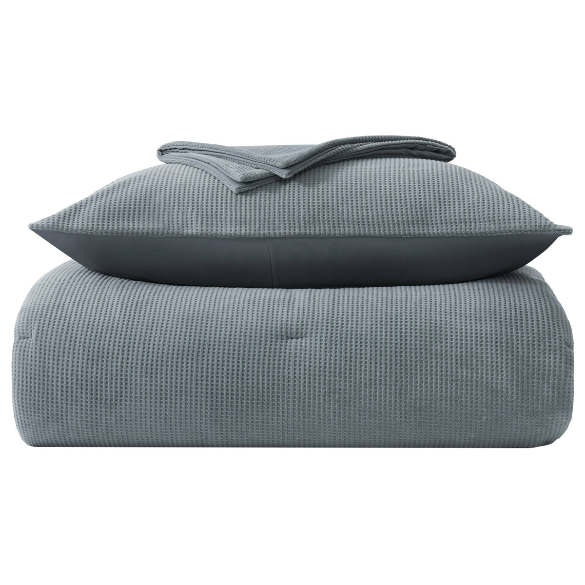 Evergrace Mini Waffle Plush Comforter 3-piece Set