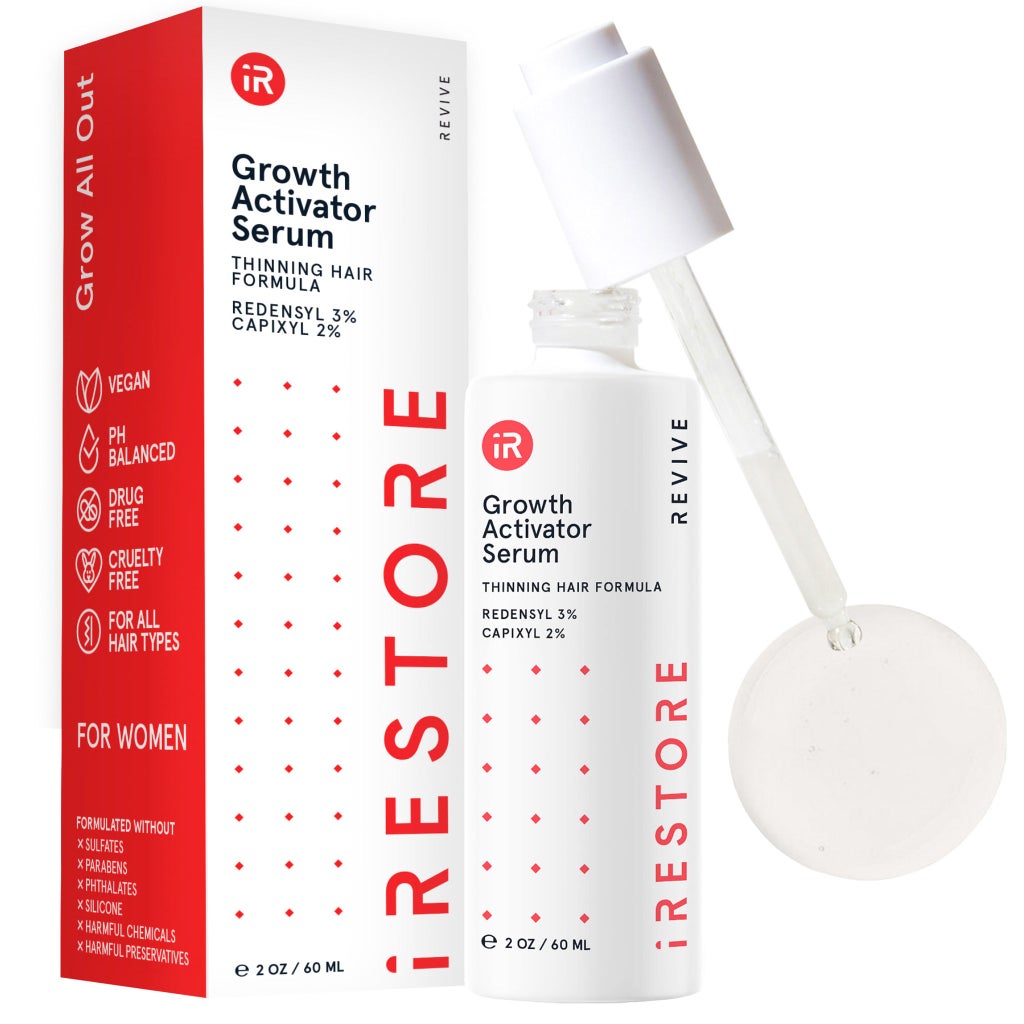 iRestore Professional Red Light Therapy Helmet 282 Laser Hair Growth System plus Anti-Hair Loss Serum - product image