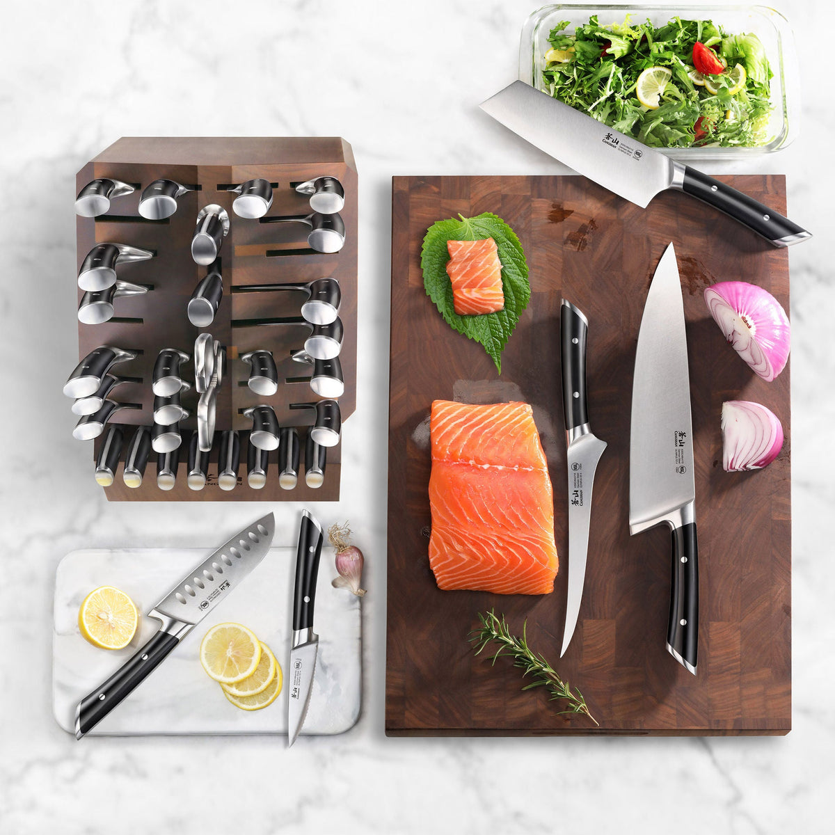 Cangshan Olympus Series German Steel Forged 36-piece Knife Block Set