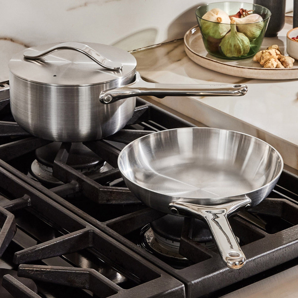 Caraway 5-ply Clad Stainless Steel 16-piece Cookware Set