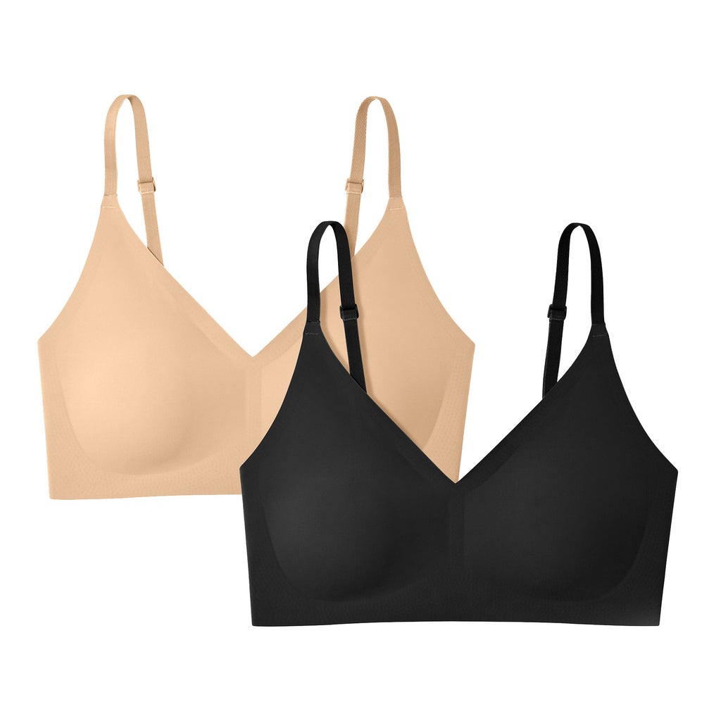 True & Co Women's Wirefree Bra, 2-pack - image 7