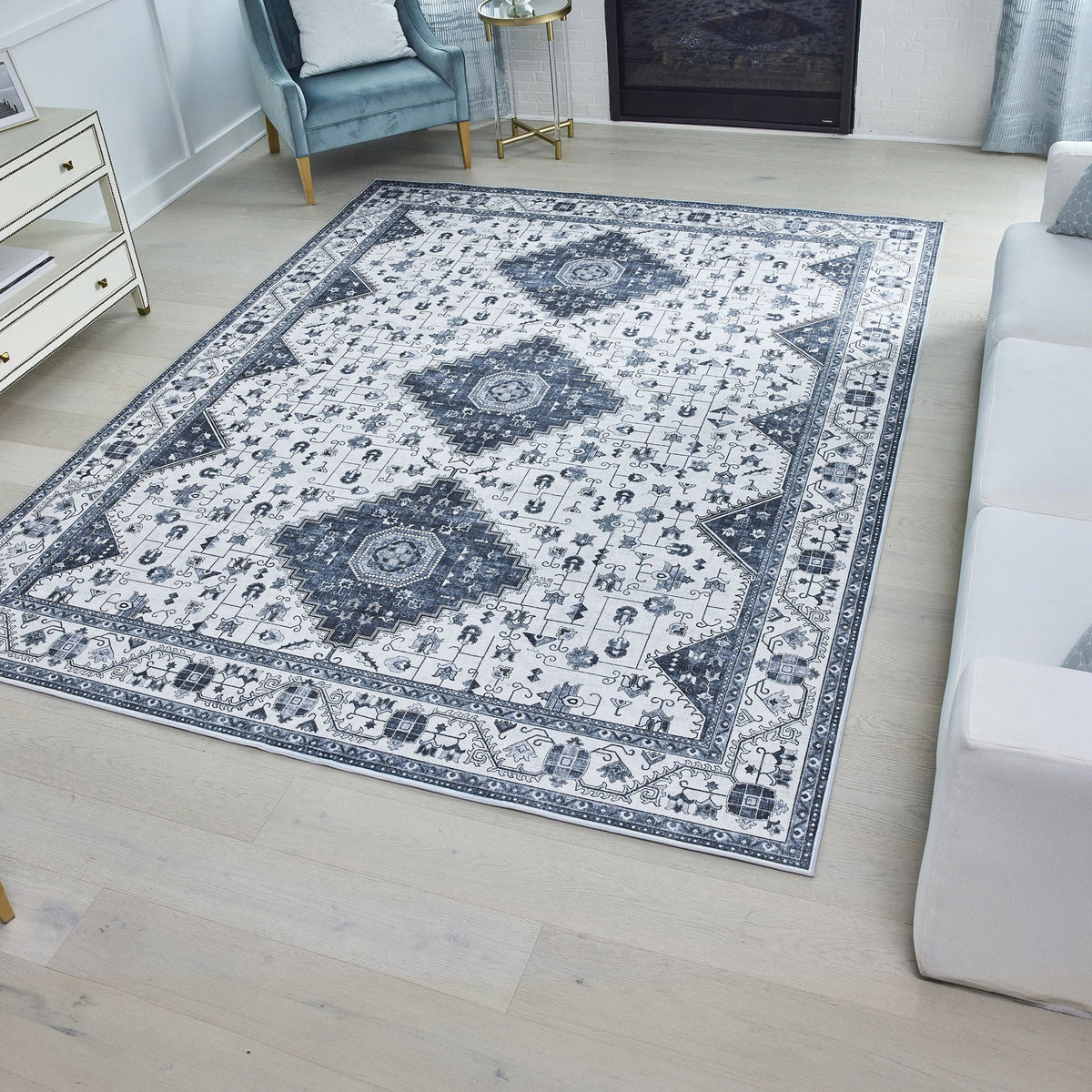 Wyatt & Ash Washable Indoor Area Rug, Cyrus 6'6" x 9'6"