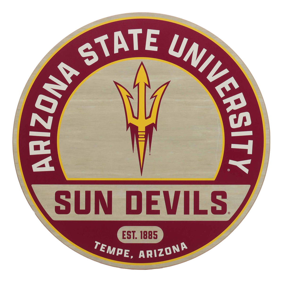 NCAA Wood Round Wall Sign