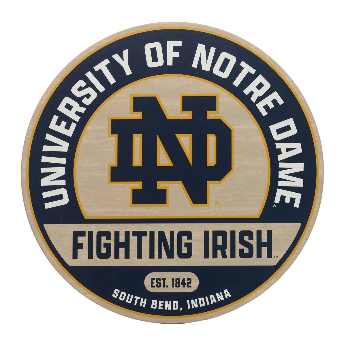 NCAA Wood Round Wall Sign