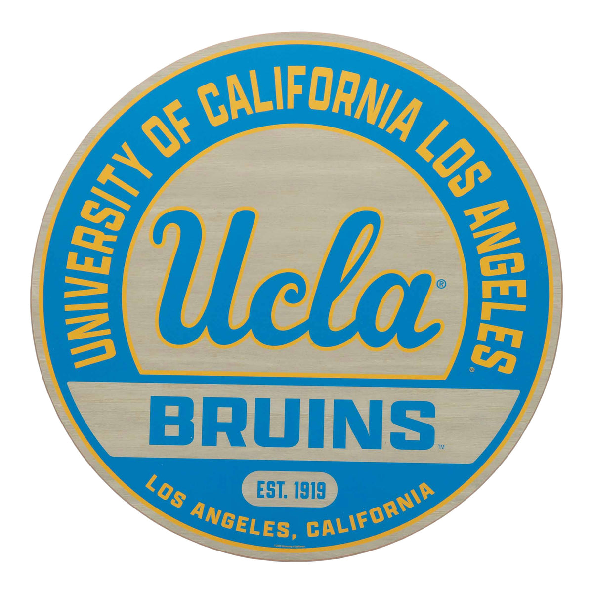 NCAA Wood Round Wall Sign